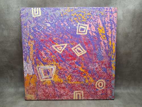 Jeannie Nakamarra Daniels, untitled Indigenous Australian acrylic painting on canvas