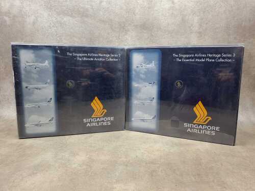The Singapore Airlines Heritage Series 2 and 3 aircraft, sealed