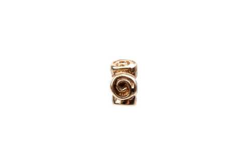 A retired Pandora big roses spacer charm in 14 carat yellow gold