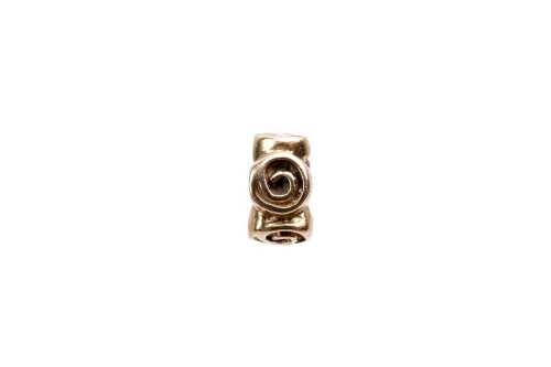 A retired Pandora big roses spacer charm in 14 carat yellow gold