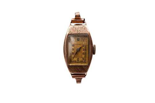 An antique Dunklings ladies watch in 9 carat rose gold.