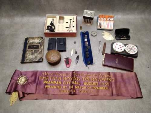 Assorted vintage and antique items
