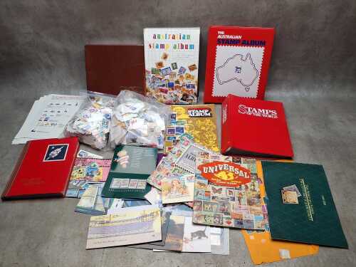 Collection of Australian & International Stamps on and off paper