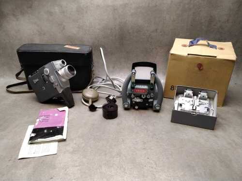 Canon Motor Zoom 8EEE movie camera with carry case and instruction booklet