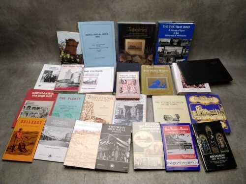 Victorian local history books, including The Plenty