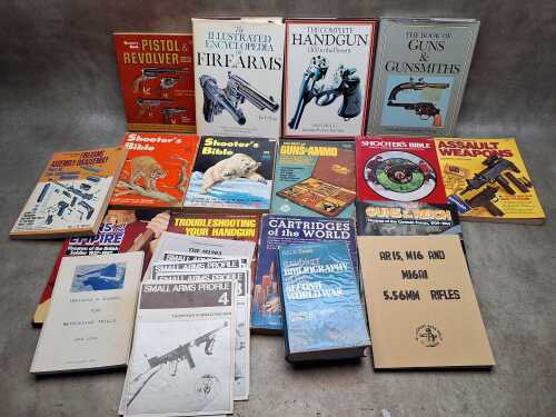 Gun books, including Shooter's Bible
