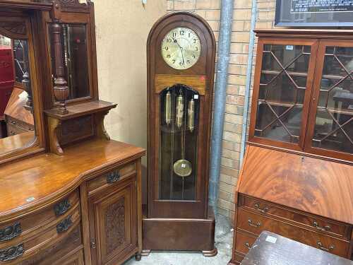 Timber grandfather clock