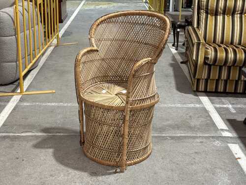 Vintage cane armchair