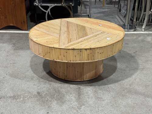 Modern cane coffee table