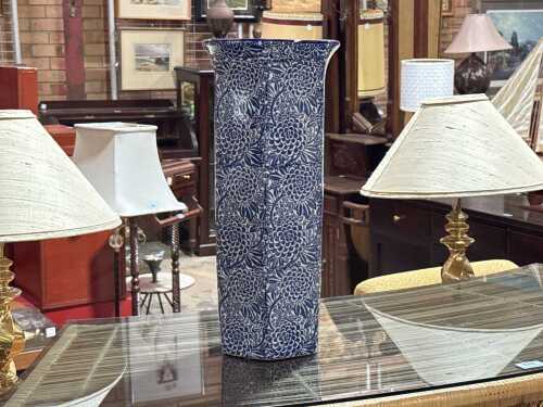 Early Settler blue and white ceramic umbrella stand