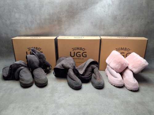 Three NEW Jumbo Ugg boots Made in Australia size EU41