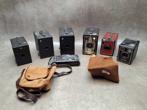 Vintage Kodak Brownie film cameras