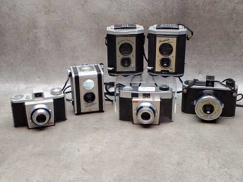 Vintage Kodak film cameras