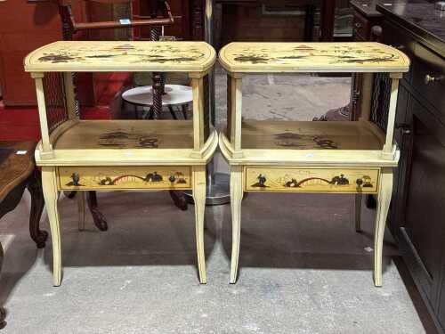 Pair of Chinese bedside tables