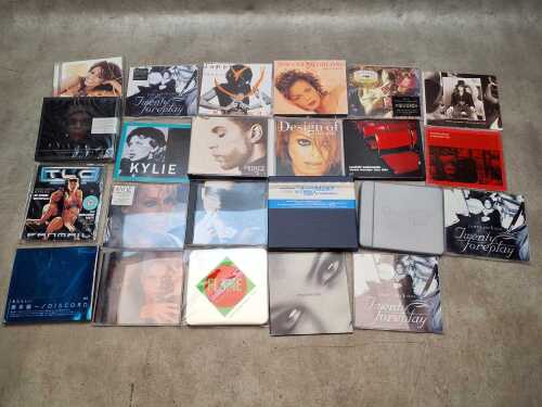 25 CDs and CD singles, including Janet Jackson, Madonna, Prince