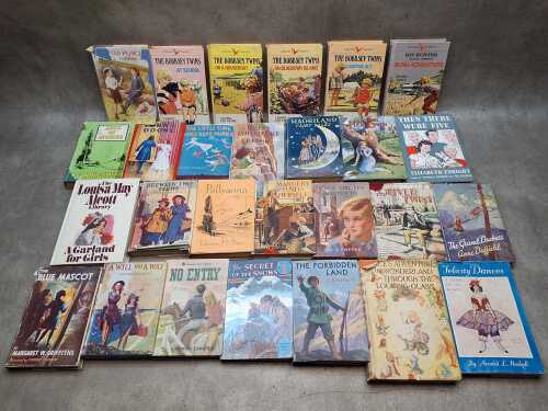Vintage children's books, including Then There Were Five