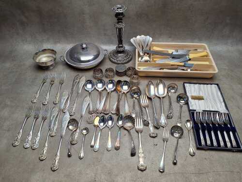 Antique and vintage cutlery, mainly silver plated