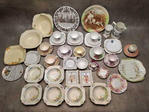 Assorted English porcelain including duos and trios