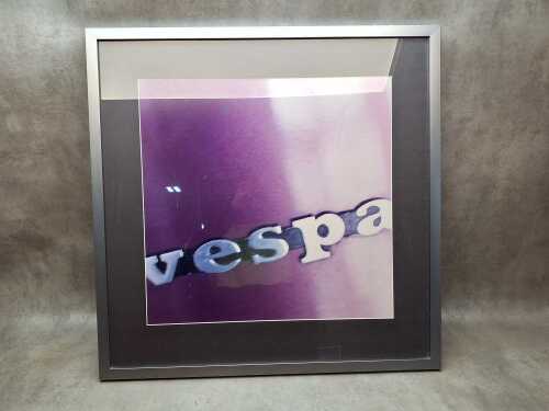 'Vespa moped badge' decorative print