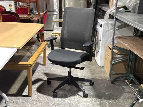 Ergonomic mesh-back office chair