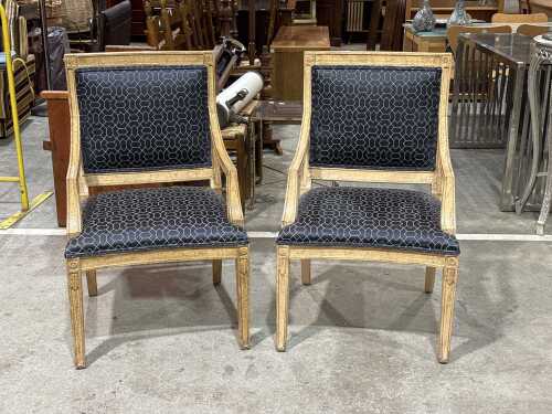 Pair of French style armchairs