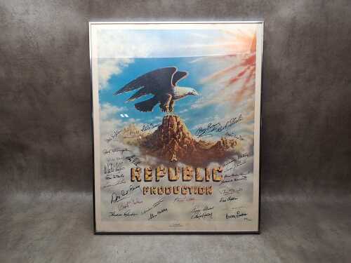 Limited edition Stars of Republic Pictures, 1977 framed poster edition 858/1200