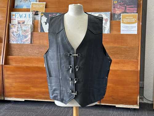 Furious black leather vest