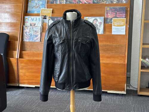 Linea black leather jacket
