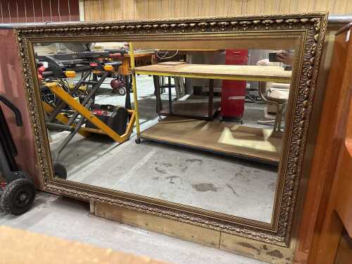 Ornate rectangular wall mirror