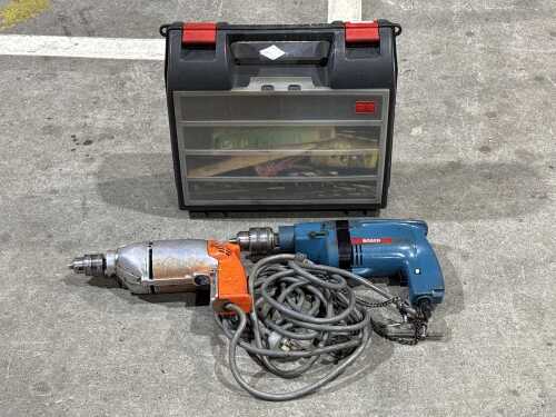 Tool case with assorted drill bits and accessories