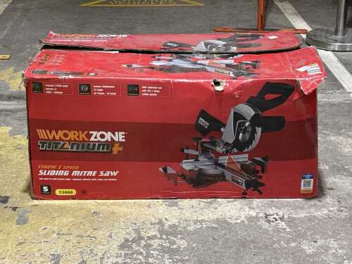 Workzone Titanium 1700W sliding mitre saw