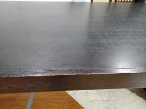 Exceptionally large rectangular contemporary dark timber dining or conference table - 4