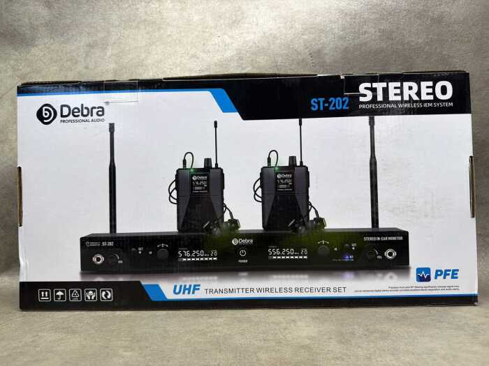 Debra ST-202 Stereo UHF Transmitter Wireless Receiver Set