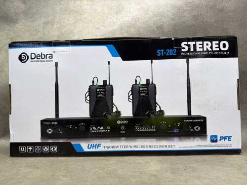 Debra ST-202 Stereo UHF Transmitter Wireless Receiver Set