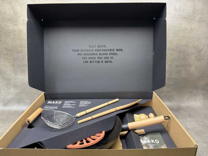 Mako Black Steel 14 Wok Kit Online price $299