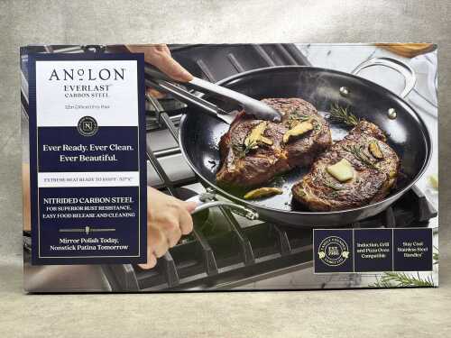 Anolon Everlast Carbon Steel 12-inch Fry Pan RRP $287