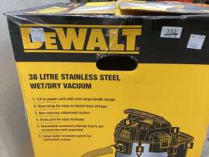 DeWalt 38LT stainless steel Wet/Dry vacuum, RRP $345 - 2