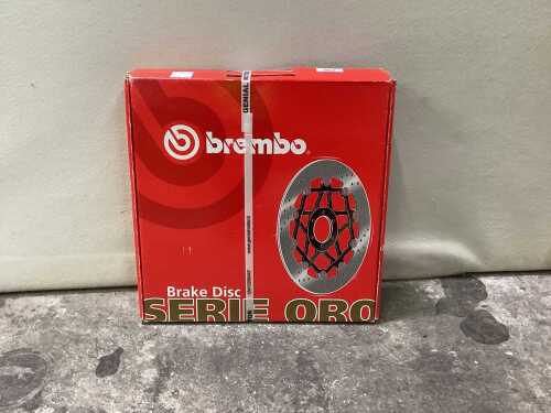 Two Brembo Serie Oro motorcycle brake discs RRP $200