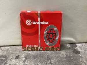 Two Brembo Serie Oro motorcycle brake discs RRP $200