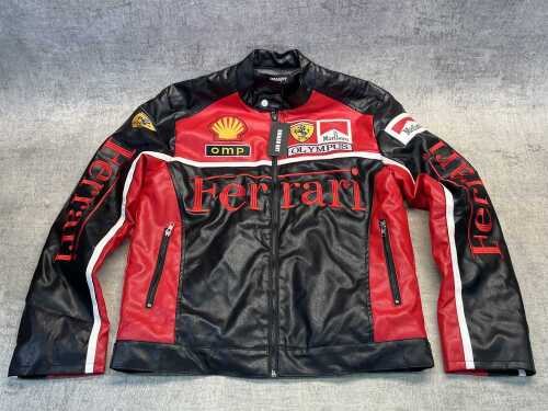 Smash Hit leatherette racing jacket size L