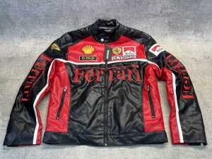 Smash Hit leatherette racing jacket size L