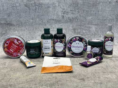Group of The Body Shop products