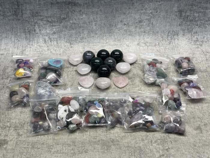 Group of crystals & gemstones