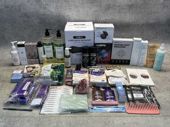 Group of beauty products