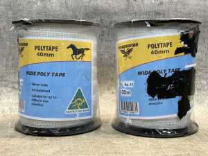 Two rolls of Thunderbird Polytape 40mm