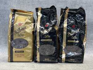 Three packs of Vittoria coffee beans