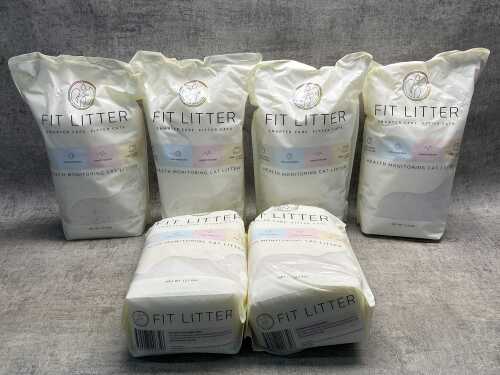Six packs of Fit Litter cat litter