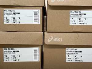 Four pairs of Asics Gel-1130 GS sizes US 6 & 7 Kids - 5