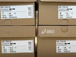 Four pairs of Asics Gel-1130 GS sizes US 5, 6 & 7 Kids - 5