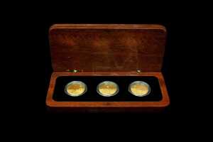 Kangaroo in Outback 2010 three coin 0.999 gold proof set, $25 and 1/5 ounce each - 3